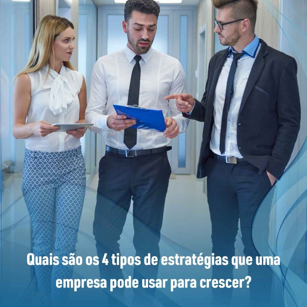 Quais são os 4 tipos de estratégias que uma empresa pode usar para crescer?