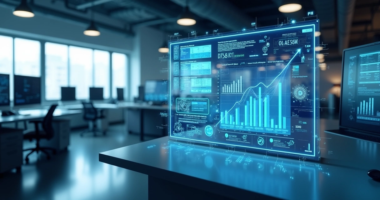 Interface digital mostrando integração de APIs de enriquecimento de dados com gráficos e símbolos tecnológicos