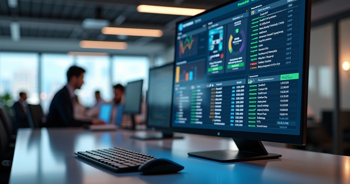 Tela de computador exibindo dados cadastrais de CPF com gráficos e tabelas de enriquecimento e validação de informações