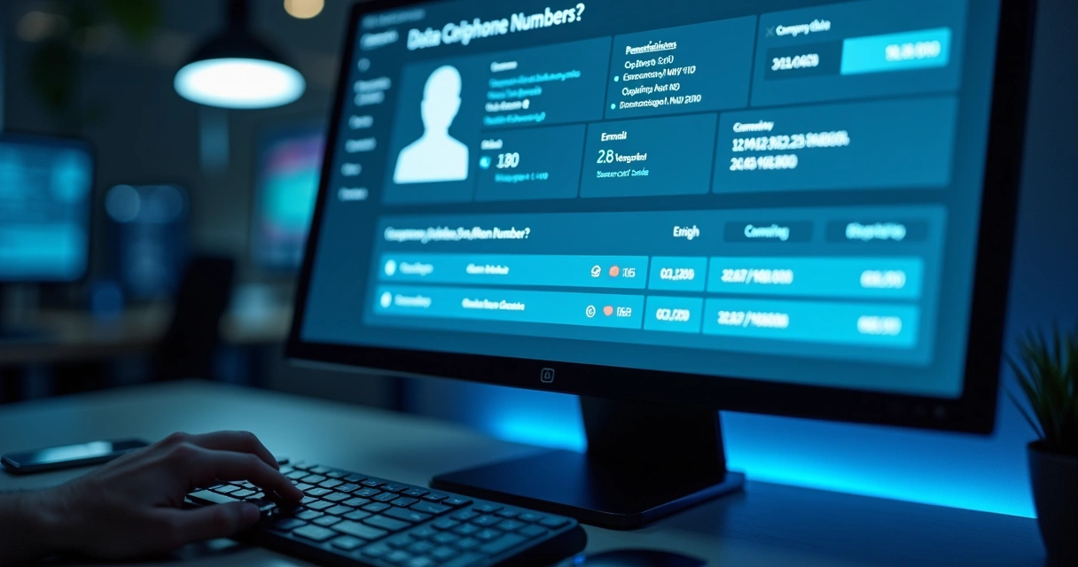 Tela de computador exibindo consulta de dados públicos associados a número de celular