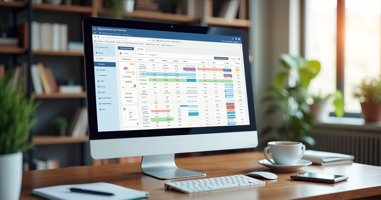 Tela de computador exibindo gráfico detalhado do pipeline de vendas com etapas e indicadores de desempenho